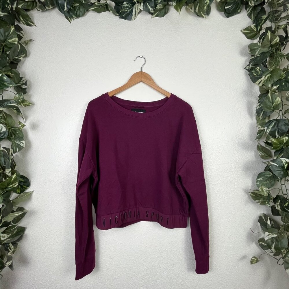 Victoria’s Secret Sport Long Sleeve Crewneck Sweater Purple Women’s Size XL